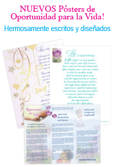 NUEVOS Posters de Oportunidad para la Vida! Hermosamente escritos y disenados.