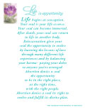 Opportunity for Life Poster
